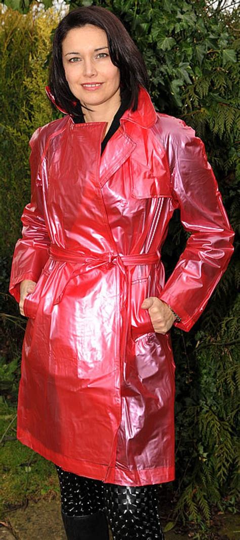 Ilse jacobsen damen regenmantel lang soft shell. červená 1* | Regenkleidung, Regenmantel, Damen regenmäntel