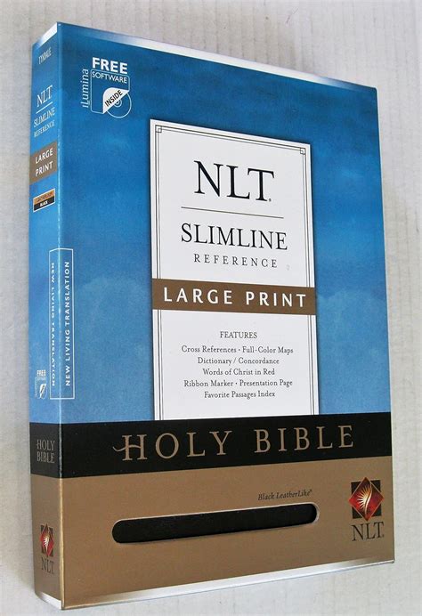 Premium Slimline Reference Bible Nlt Large Print Tyndale