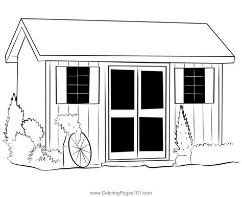 Amish Wooden Sheds Coloring Page Printable Coloring Pages Coloring