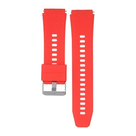 22mm Watch Band Soft Silicone Quick Release Strap With Buckle