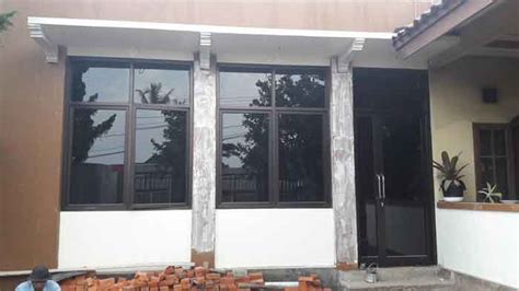 Jendela sliding coklat (60 x 120) + kaca polos 5 mm @ rp 500.000. Kusen Aluminium Alexindo - gemilang utama aluminium