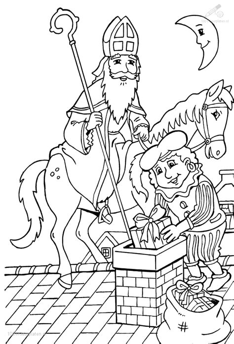 By jetjesenjobjes in types > presentations and. Kleurplaat Sinterklaas bezorgt pakjes