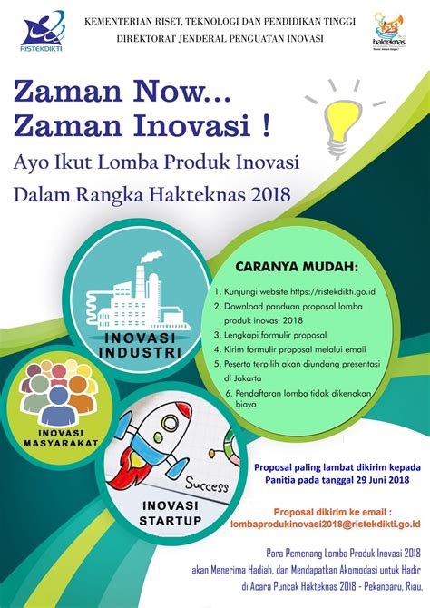 Lomba Produk Inovasi Nasional Hakteknas Ke-23 Tahun 2018