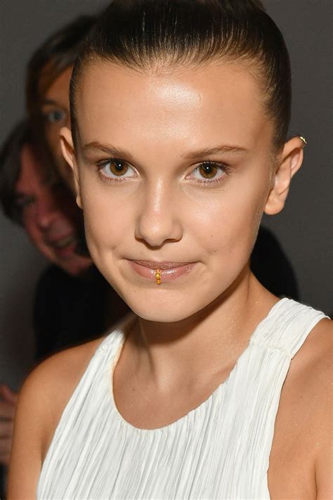 Blankets millie bobby brown soft and comfortable bed blankets bedding wool blankets room decoration carpets living room sofas throw blankets. Millie Bobby Brown Debuts Lip Ring at NYFW | Teen Vogue