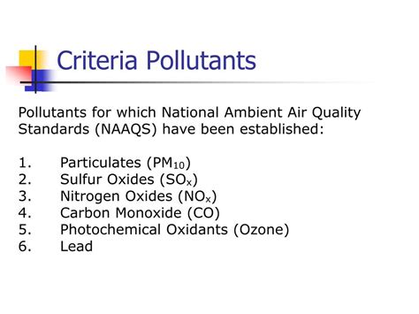Ppt Overview Of Air Pollutants And Management Strategies Env February