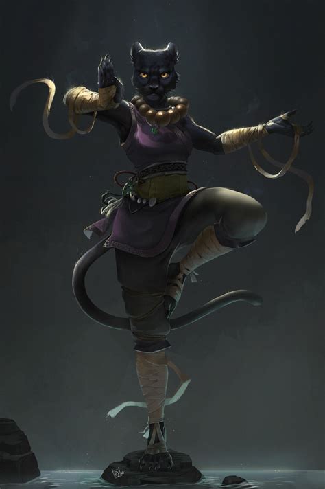 Tabaxi Monk Annie Doyon On Artstation At Artwork 1nxrge Fantasy