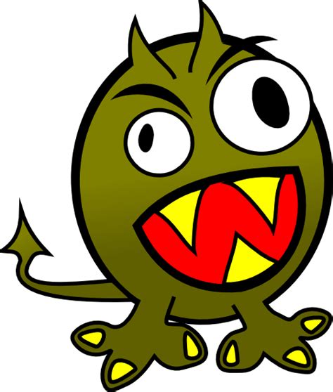 Scary Cartoon Monster Faces Clipart Best