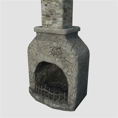 Medieval Stone Fireplace 3d Model Framegross