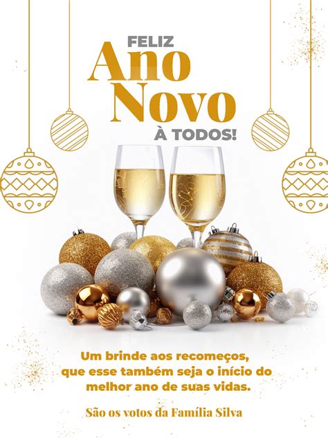 Cart O De Ano Novo Festivo Edite Online