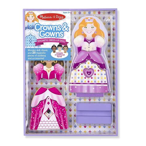 Melissa And Doug Crowns And Gowns Princess Magnetic Dress Up Wooden Doll