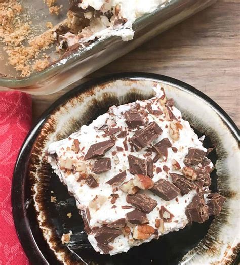 While homemade whipped cream is easy to make, heavy cream can be expensive and something you may not always have on hand. Chocolate Layer Dessert with Homemade Whipped Cream - Back To My Southern Roots