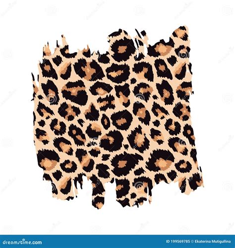 Leopard Print Textured Hand Drawn Brush Stroke Spot Abstract Grunge