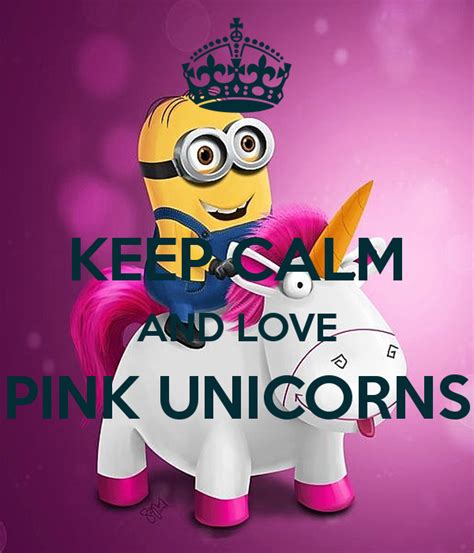 Keep Calm And Love Pink Unicorns Poster Melissawing10 Keep