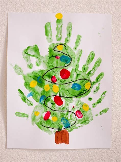 Hand Print Christmas Trees Preschool Crafts Christmas Crafts