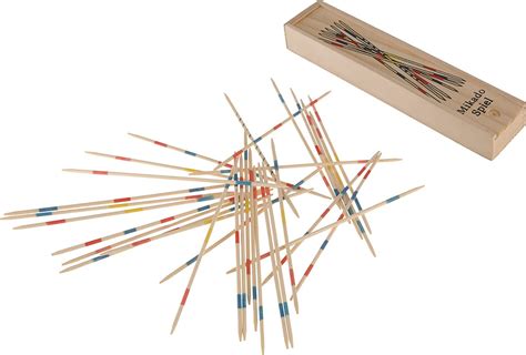 Mijoma Wooden Mikado Game Pick Up Sticks In Wooden Box Traditional