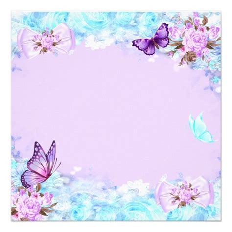 Create Your Own Invitation Purple Butterfly Butterfly