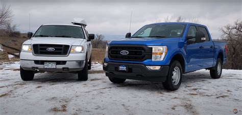 2004 Ford F 150 Gets Compared To 2021 Model 17 Years Of Changes
