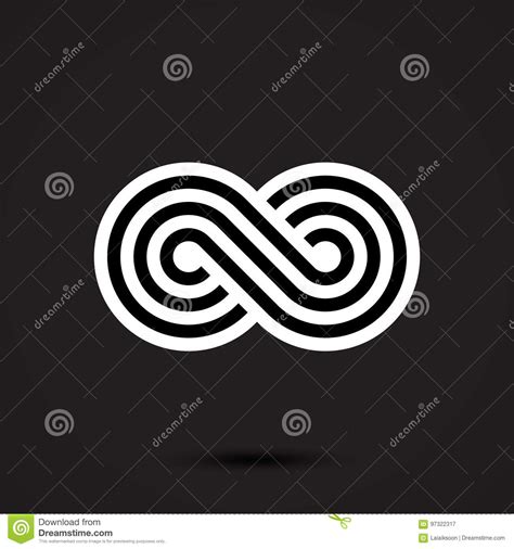 Infinity symbol icon stock vector. Illustration of dimension - 97322317