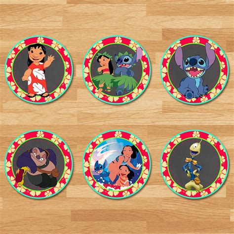 Stitch and angel cupcake toppers. Lilo and Stitch Cupcake Toppers Chalkboard Lilo and Stitch ...