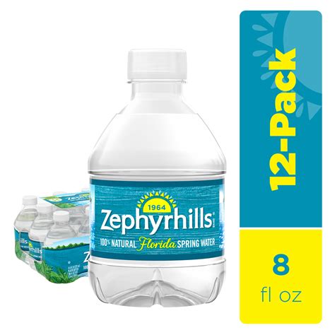Zephyrhills 100 Natural Spring Glacier Water 8 Fl Oz 12 Pack