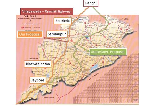 Kalahandia Highways In Kbk Vijayawada Ranchi Highway