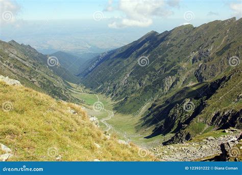 Beautiful Valley Surrounded By Mountains Stock Photo Image Of Rock