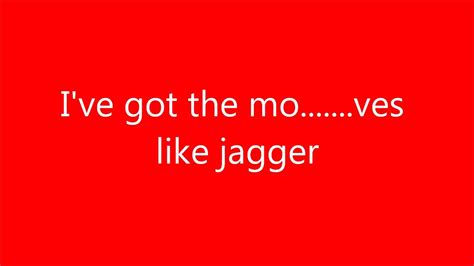 This song is featured in the video games dance central 3, grand theft auto v, just dance 4 and rock band blitz. Moves like Jagger lyrics clean - YouTube