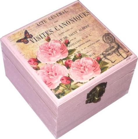 Caja Rosas Rosas Artesanum Com Cajas Cajas Decoradas Cajas Pintadas