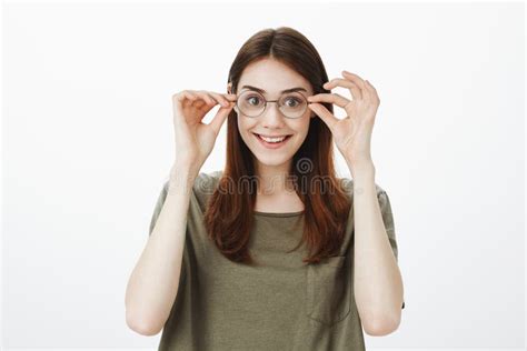 Man In Glasses With Girlfriend Reading Book Stock Image Image Of