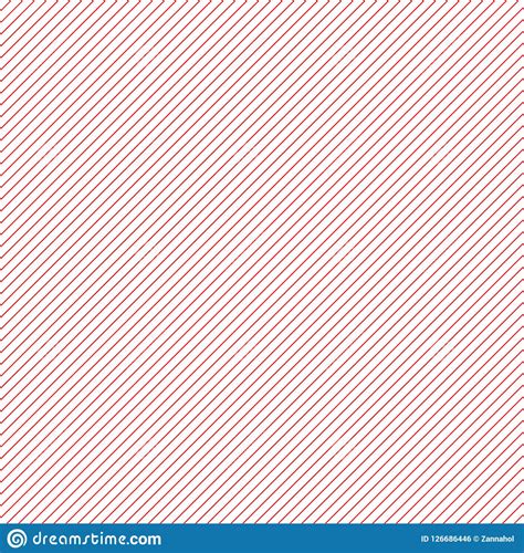 Thin Red Diagonal Stripes On White Vector Background Stock
