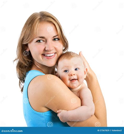 Moeder Met Baby Stock Afbeelding Image Of Meisje Nakomelingen 27567829