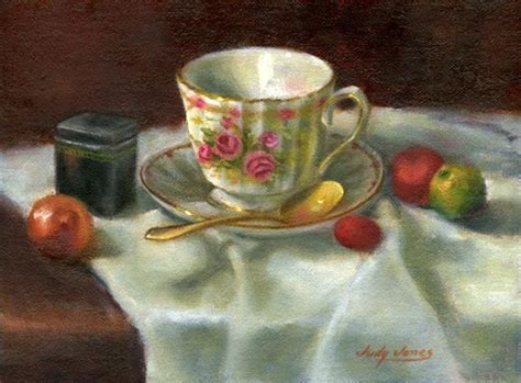 Tea Time Original Oil Painting Tea Art Painting