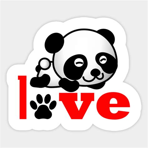 Love Panda Panda Bear Sticker Teepublic