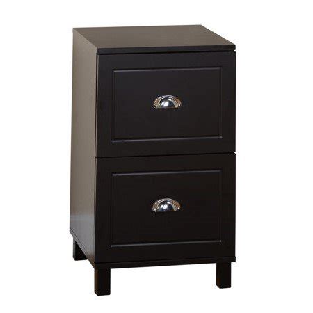 Their metal and wood structures are durable. Bradley 2 Drawer Vertical Wood Filing Cabinet, Black ...
