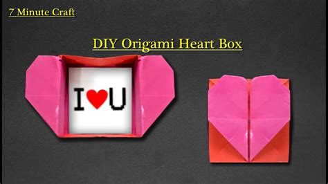 Diy Origami Heart Box Envelope Secret Message Valentines Day Crafts