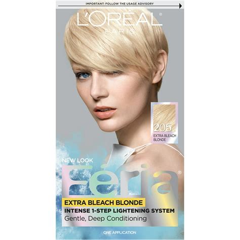 Loreal Paris Feria Multi Faceted Shimmering Permanent Hair Color 205 Bleach Blonding Extra