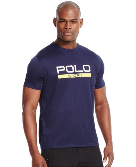 Polo Ralph Lauren Polo Sport Mens Performance Jersey T Shirt In Blue