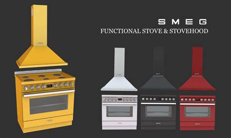 Sims 4 Smeg Stove By Leo Sims Best Sims Mods
