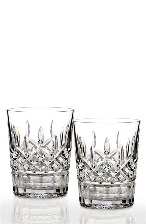 Waterford Lismore Set Of 2 Lead Crystal Double Old Fashioned Glasses Nordstrom