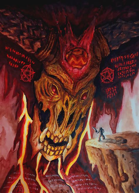 doom and icon of sin fan art doom videogame doom game dungeons and dragons art