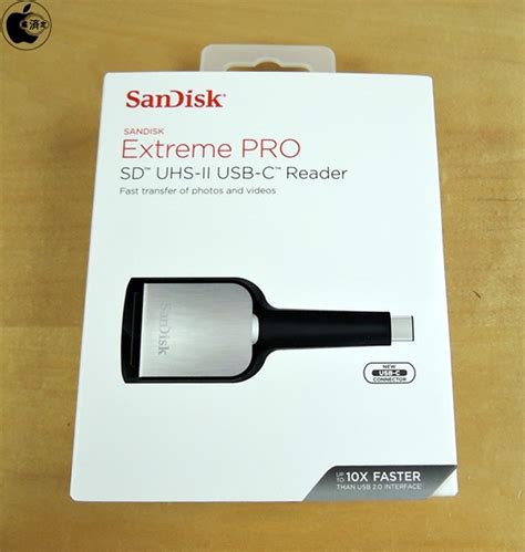 Sd card reader with a usb type‐c (usb‐c) connector. Apple Store、サンディスクのUSB-C接続SDカードリーダー「SanDisk Extreme Pro SD ...