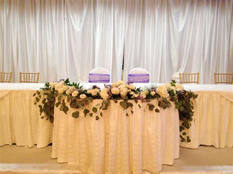 Wedding Decorations Head Table wedding head table flowers. classic