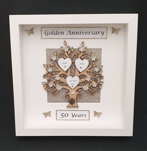 50th Golden Wedding Anniversary Frame Keepsake T Etsy In 2020