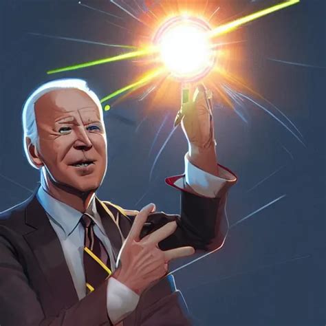 Joe Biden Shooting Lasers From His Eyes Artstation Stable Diffusion