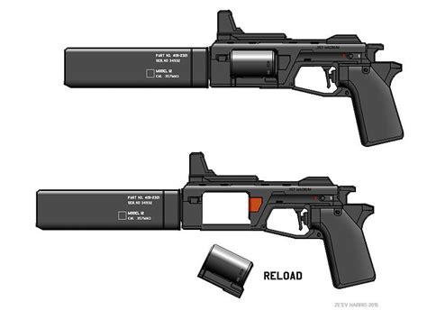 Concept Revolver Napkin Sketch Zeev Harris On Artstation At