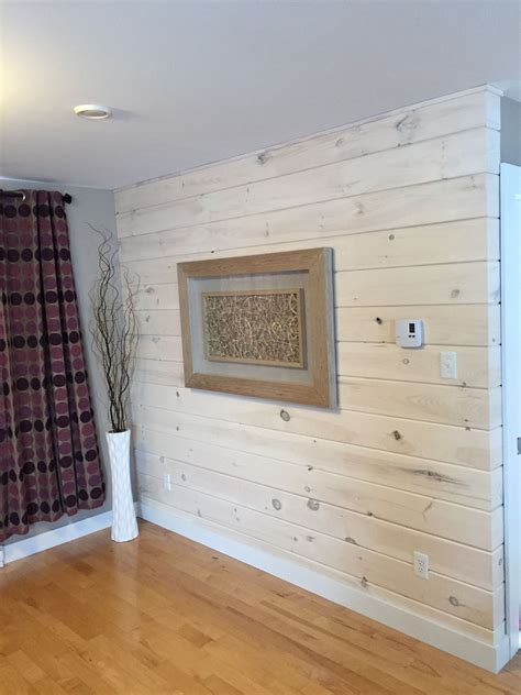 Accent Wall Made With Shiplap Pine And A Whitewash Finish Accent