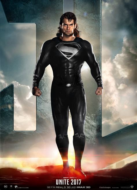 Justice League Movie Poster Superman Black Suit By Saintaldebaran On