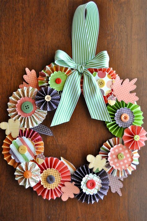Paper Crafted Wreath Paper Flower Wreaths Paper Wreath Crafts