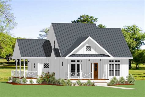 The best 2 story farmhouse floor plans. Plan 46367LA: Charming One-Story Two-Bed Farmhouse Plan ...