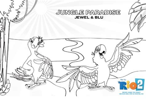 Rio Blu And Jewel Coloring Pages
